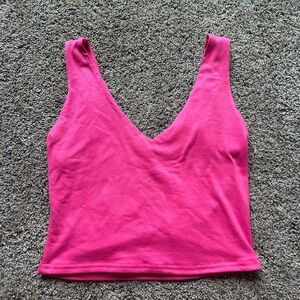 Pink Brita Bri v neck tank top